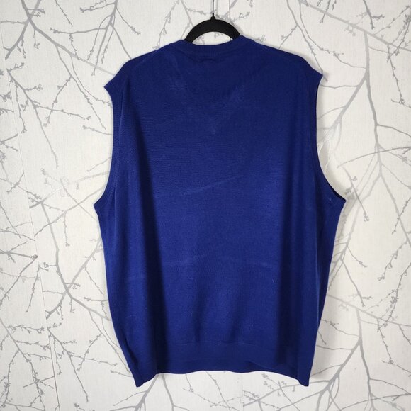 Brooks Brothers 346 Royal Blue Extra Fine Merino Wool Sweater Vest - Picture 3 of 4